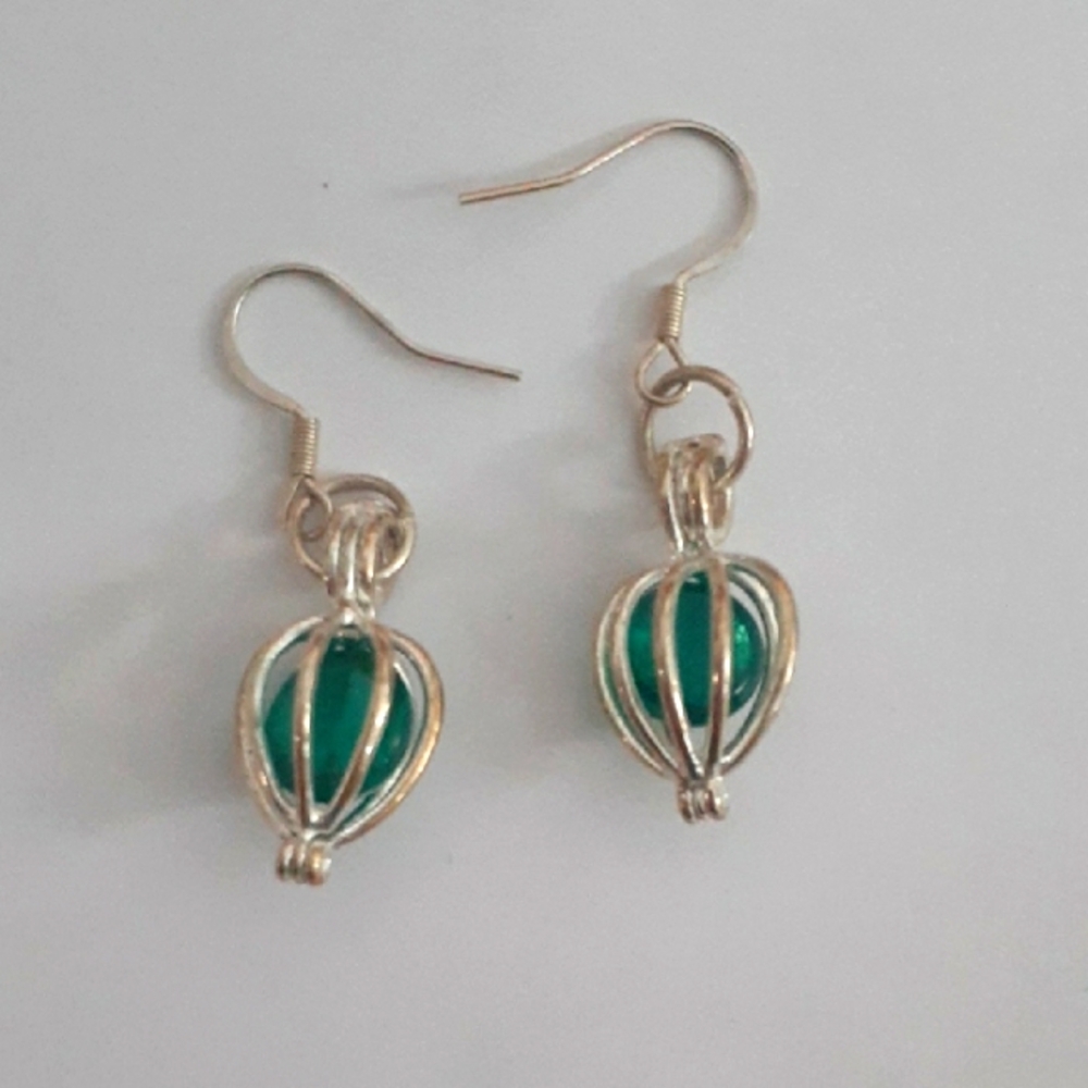 Bottled Up Designs Antique Glass Drop Earrings